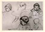 Guillaumin, Jean-Baptiste-Armand , Feuille d'études d'un enfant et de sa mère