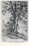 Harpignies, Henri-Joseph , Disegno per Les chênes du Château-Renard