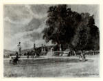 Harpignies, Henri-Joseph , Giardino con persone che passeggiano