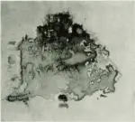 Hugo, Victor , Tache d'encre &eacute;tir&eacute;e en forme de chateau -