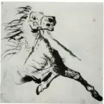 Hugo, Victor , Cheval se cabrant -