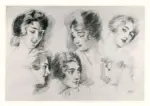 Helleu, Paul , Etude de la T&ecirc;te d'une Femme