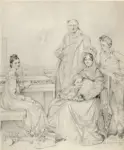 Anonimo , Ingres, Jean Auguste Dominique - sec. XIX - La famille Stamaty