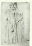 Anonimo , Ingres, Jean Auguste Dominique - sec. XIX - Portrait des soeurs Harvey