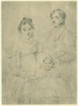 Anonimo , Ingres, Jean Auguste Dominique - sec. XIX - Studio gruppo di famiglia