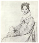 Ingres, Jean Auguste Dominique , - Donna con bambino