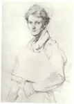 Anonimo , Ingres, Jean Auguste Dominique - sec. XIX - Studio di uomo