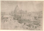 Ingres, Jean Auguste Dominique , View of Saint Peter's in Rome -
