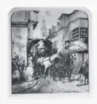 Lami, Eugene , Scene de rue