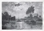 Lepine, Stanislas , A Moonlit canal