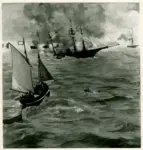 Manet, Edouard , The battle of Kearqe and the Alabama