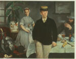 Manet, Edouard , Frühstück im atelier -