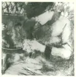 Manet, Edouard , Donna seduta in giardino