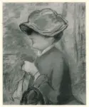 Manet, Edouard , Jeune Femme au Chapeau &agrave; Bords Rabattus