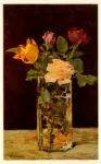 Manet, Edouard , Roeses and Tulips in a Vase