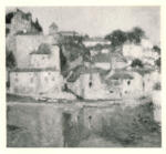 Martin, Henri , Village ensoleillé au bord de l'eau -