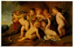 Meinelt, Carl , Scena con putti