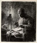 Millet, Jean Francois , La veill&eacute;e