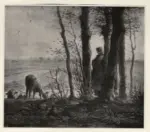 Millet, Jean Francois , Auf der Weide. Sul pascolo
