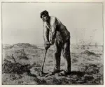 Millet, Jean Francois , L'homme &agrave; la houe