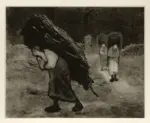 Millet, Jean Francois , Donna che porta legna sulla schiena