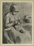 Millet, Jean Francois , Donna lavorando la maglia