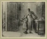 Millet, Jean Francois , Donna con bambina