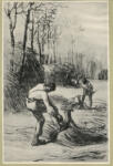 Millet, Jean Francois , Uomini alla Collezione del fieno