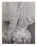 Monet, Claude , The artist's wife and Son Jean