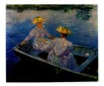 Monet, Claude , La barque bleu (le soeurs Hoschedé)