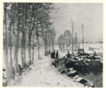Montezin, Pierre-Eugéne , Péniches sous la Neige