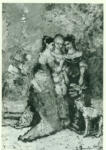 Monticelli, Adolphe , Tre dame e un cane