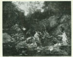 Monticelli, Adolphe , A group of women and a musician in a landscape -