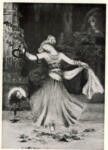 Moreau, Gustave , Salome dansant, le roi Hérode assis à l'arriére-plan, la tête de saint Jean-Baptiste sur une écuelle. -