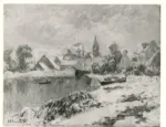 Moret, Henri , Le lac Maria à Quimper en Bretagne - Hiver