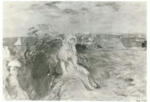 Morisot, Berthe , Jeune fille assise sur la falaise au Portrieux -