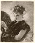Morisot, Berthe , Femme a l'éventail