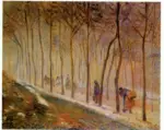 Anonimo , Pissarro, Camille - sec. XIX - La route, effet de neige