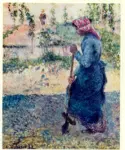 Anonimo , Pissarro, Camille - sec. XIX - Scena di vita in campagna