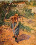Anonimo , Pissarro, Camille - sec. XIX - Donna che lavora nei campi