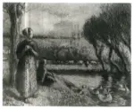 Pissarro, Camille , Gardeuses d'oies au bord de l'Epte