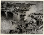 Anonimo , Pissarro, Camille - sec. XIX - Rouen. Le pont Boieldieu, temp mouillé