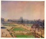 Pissarro, Camille , Le bassin des Tuileries, brume
