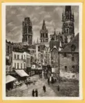 Anonimo , Pissarro, Camille - sec. XIX - Kr&auml;mergasse in Rouen