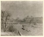 Pissarro, Camille , - Veduta di città con ponte