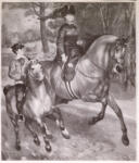 Anonimo , Renoir, Pierre Auguste - sec. XIX - Cavalieri al Bois de Boulogne
