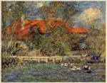 Renoir, Pierre Auguste , Stagno con anatre (La casa rossa. Fattoria in riva alla Senna)