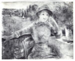 Renoir, Pierre Auguste , Donna seduta all'aperto (Alla Grenouillère)