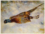 Anonimo , Renoir, Pierre Auguste - sec. XIX - Fagiano sulla neve