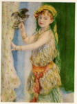Anonimo , Renoir, Pierre Auguste - sec. XIX - Ragazza con falco